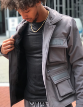 INSPIRE GREY CARGO JACKET